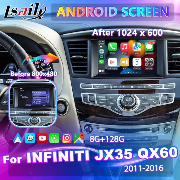 Android Multimedia Video Interface for Infiniti QX60 With Wireless Android Auto Carplay