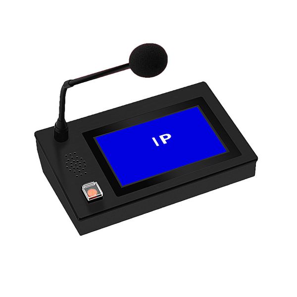Desktop IP Microphone IP Network System With 7 Inch Touch Screen