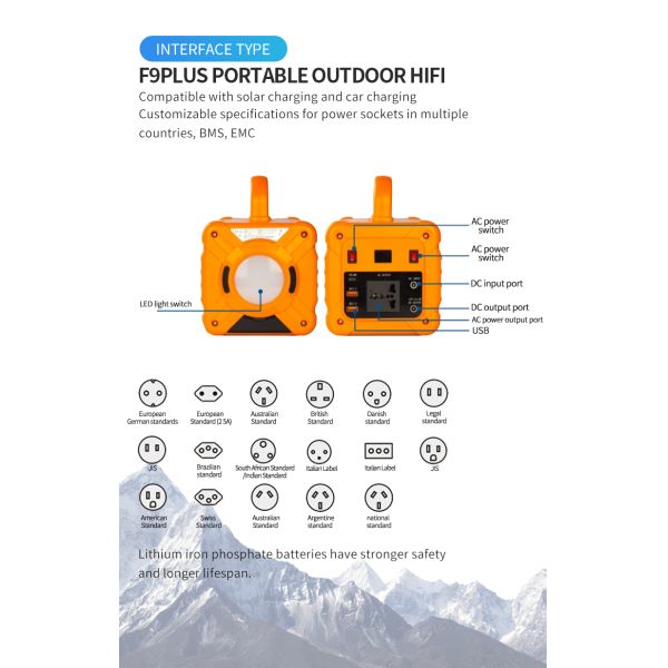 195Wh 300W Portable Power Station Camping Power Supply With LCD Function Display Screen