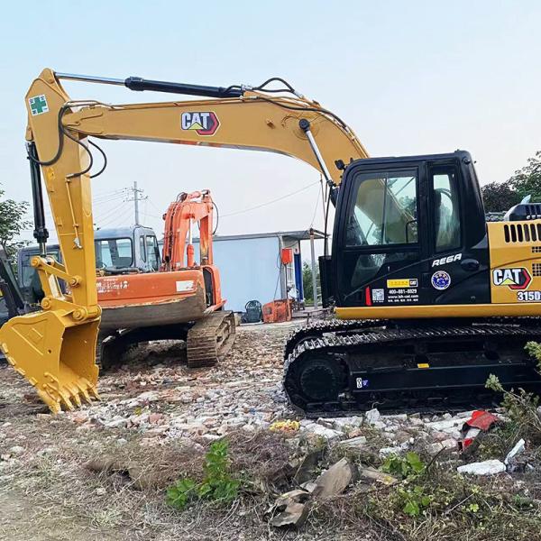 Used Caterpillar 315D Excavator 15 ton Weight 91kw Rated Power 300L Fuel Tank Capacity