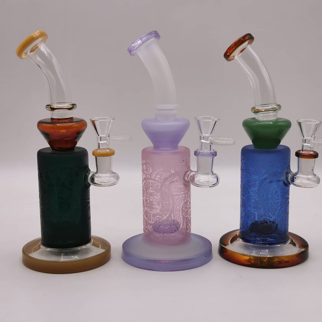 Showerhead Perc шеи склонности шара 8.5inch 14mm дымил стеклянной трубой водопровода