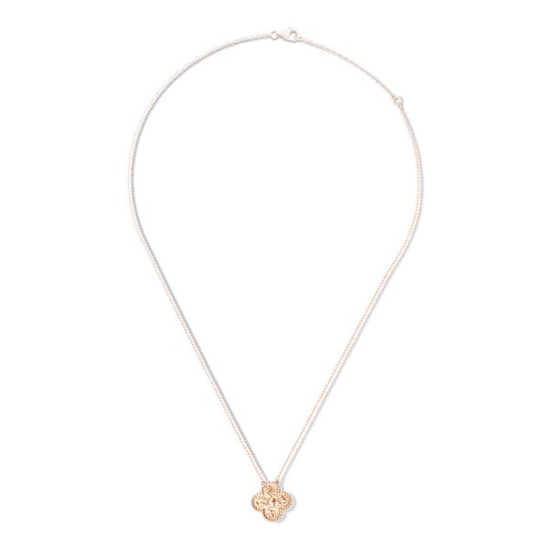 Original Vintage Alhambra pendant 18K pink gold Necklace VCARN9ZS00