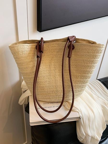 Crochet Straw Raffia Tote Bag Handmade Luxury Tote Handbag Beach Bag Handle Raffia Straw Bag Eco-Friendly New Design Crochet Tote Bag