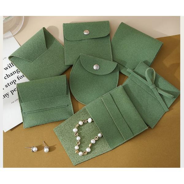Luxury bag Customized LOGO Green Flannel Anti-Oxidation Jewelry Bag Thickened