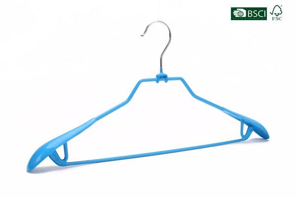 Betterall High Quallity Non Slip Durable Blue Color PVC Metal Shirt Hanger