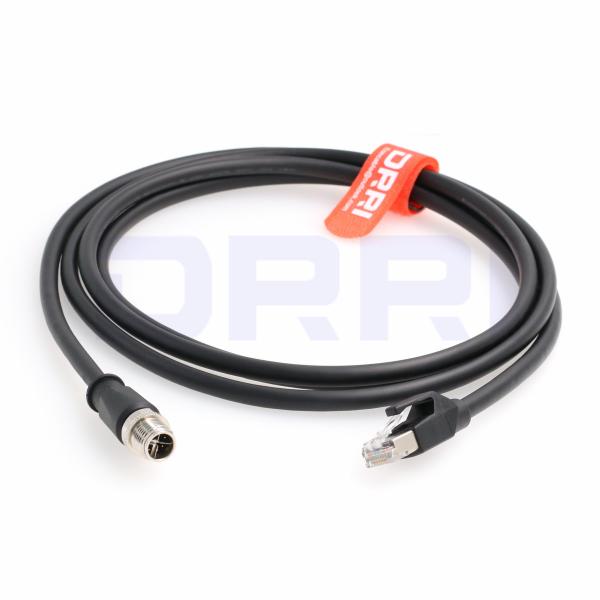 M12 X-Coded 8 Pole to Flexible Ethernet Cable , Cat6 Industrial Flexible Network Cable