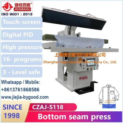 Aluminium Shirt Bottom Seam Pressing Machine Electric Heat For Wrinkle Free Seam Sealing