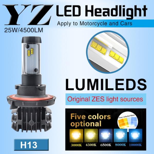 White H13 Led Headlight Bulbs , Automotive Led Light Bulbs Long Life Time