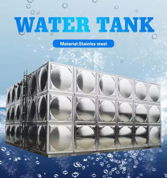 Panneau en acier inoxydable réservoir de stockage d'eau potable en métal