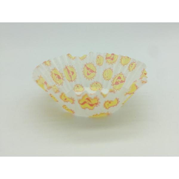Disposable Yellow Cupcake Wrappers / Holders , Birthday Cupcake Wrappers For Kids