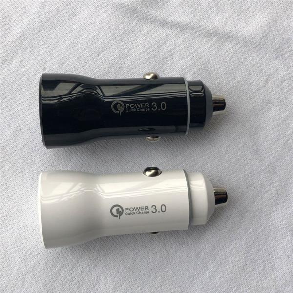 ABS mais claro 12V do carregador Qc3.0 do único cigarro do carro de USB - 24V