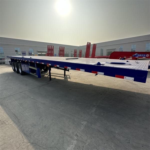 King Pin 2 Or 3.5 JOST Semi Truck Trailer With Flat Deck Customizable
