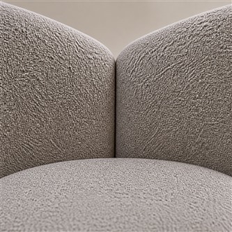 Sculptural Modern 1-Seater Upholstered Swivel Chair TR-H004
