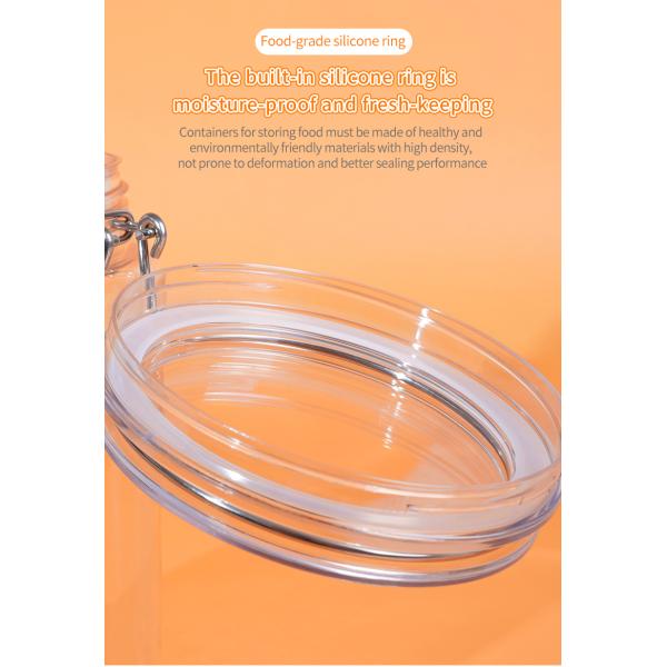 Food Grade PET Sealed Storage Jar Clear Plastic Cylinder For Dried Food Tangerine Peel Tea Nuts