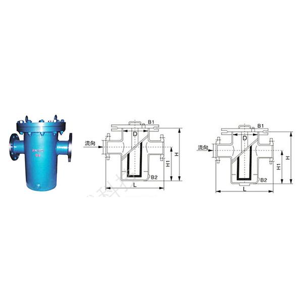 DN500 60 Mesh Pipeline Water Treatment Stainless Steel Basket Filter