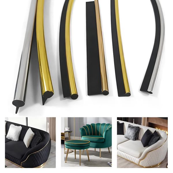 Sofa Furniture Decoration Embedded P-Shaped Bone Strip Durable and Stylish High-Quality Golden Bone Strip Inlay Edge