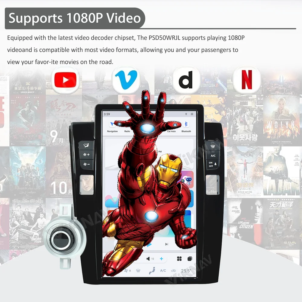 13.6 дюймовый Android авто стерео Для 2007-2013 Toyota Tundra навигация GPS мультимедийный DVD-плеер беспроводной Carplay 4G
