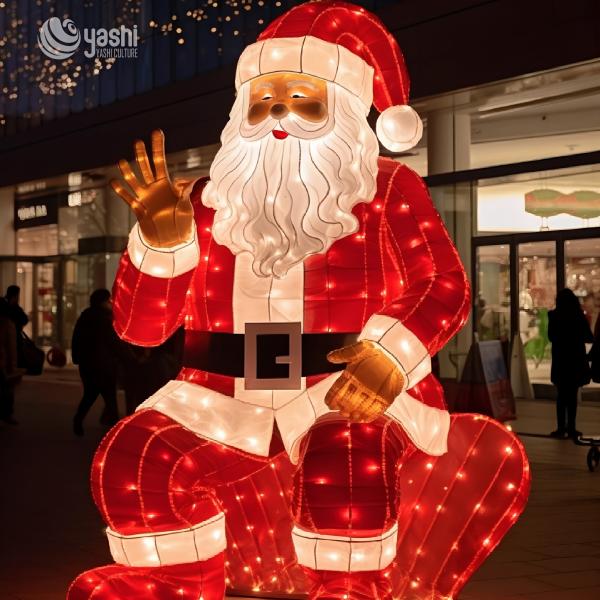 Santa Claus Lighting Large Christmas Lanterns Customizable 180CM
