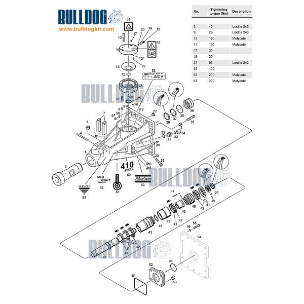 Hydraulic Hammer Breaker Excavator Seal Kits 3315 1501 90 For Atlas Copco SBC410