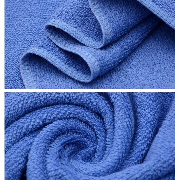 Hot sale blue cotton bath towels for stock pattern sale or logo embroidered