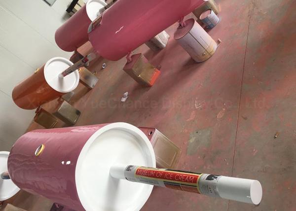 Large Size Fake Popsicle Sculpture , Fiberglass Cartoon Sculpture For Advertising