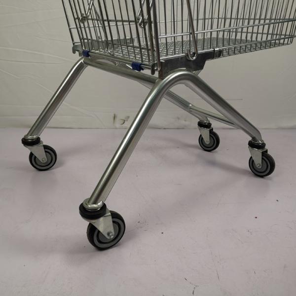 European Style 125L Supermarket Metal Shopping Trolley Anti Theft With 4