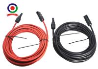 1 paire de câble d'extension solaire de 6mm2 10AWG avec le fil de connecteur pour le panneau solaire