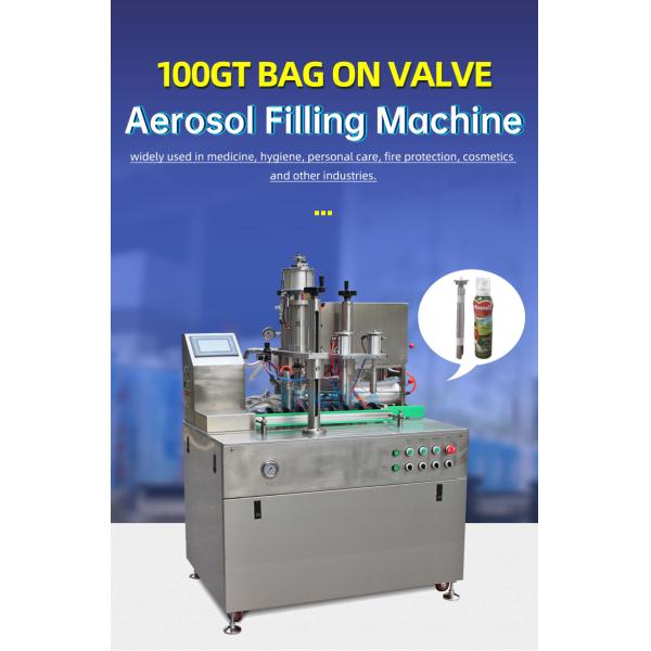 Latest Design Manufacturing Plant Hair Color Spray Filling Machine for Semi Automatic Paint Spray Aerosol Filling