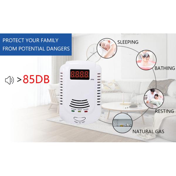 Белый ABS пластиковое 0-100%LEL химической тревоги 85dB домочадца цифров гарантия 1 года