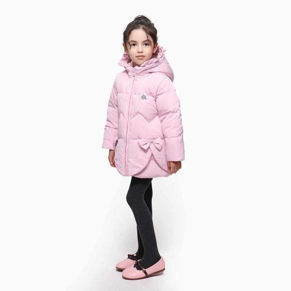 Kids Clothing Suppliers China Long Coat Winter Latest Outdoor  Detachable cap Children Girls Pink Down Jacket