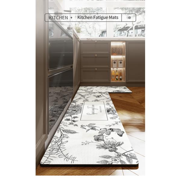 Non Slip Kitchen Mats for Floor Waterproof Stains and Grease Medium Thickness 0.4 0.6in