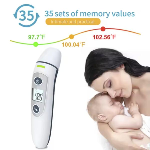 Instant Read Forehead Ear Digital Infrared Thermometer With Auto Shutdown