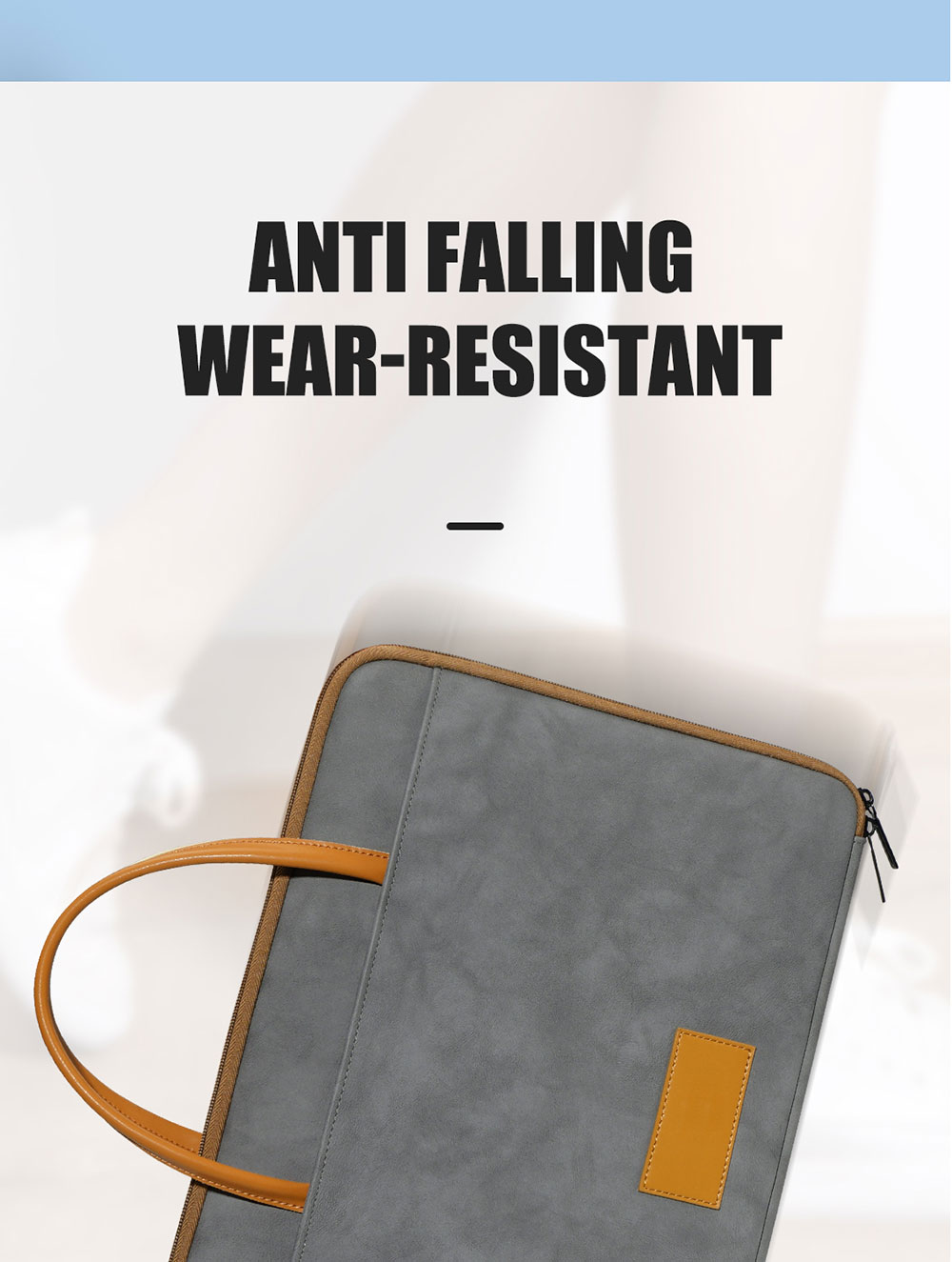 For Laudtec 13-16 Inch PU Leather Laptop Bag 180° Opening Notebook Cover Portable Handbag for School Lap Top Briefcase Wholesale OEM/ODM/Private Label