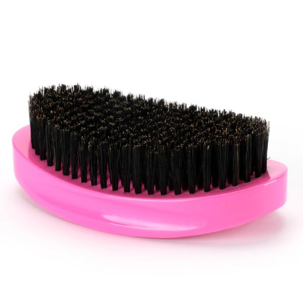 Pincel de onda vermelha rosa para 360 Nylon misturado de pelo médio de pelo curvo curvo de cabelo durável