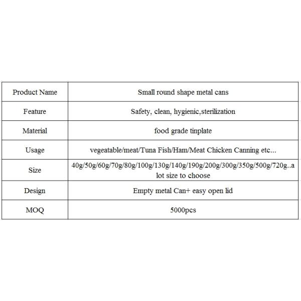 Оранжевое говядино Консервы круглые консервы из оловянных банок D65X34 мм 50 грамм мясная упаковка