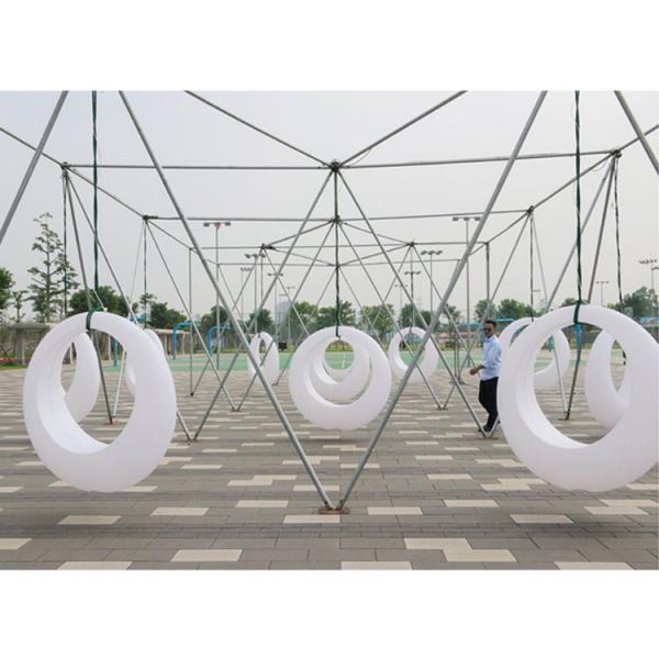 Outdoor LED Luminous Swing Colorful Moon Swing Round Children's Entertainment Facilities