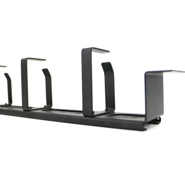 Черная металлическая щетка 1U для управления кабелями XL-4020-3L-E 19 дюймов 4 кольца для организации кабелей