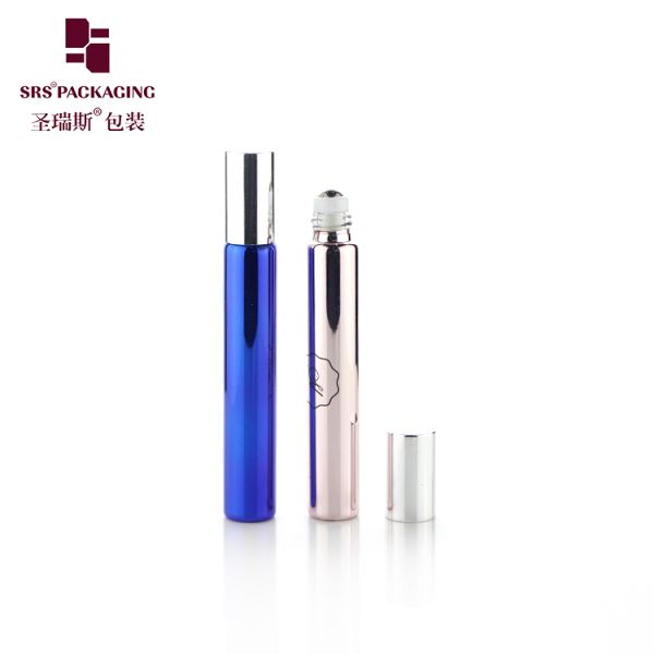 SRS Hot Sale 10ml Tube Thin Wall Glass Roll on Bottle for Perfume Essential Oil