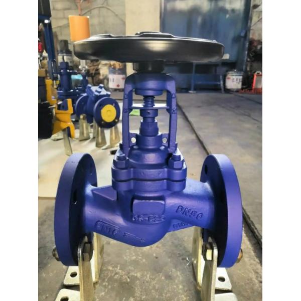 DIN bellows globe valve handwheel operation