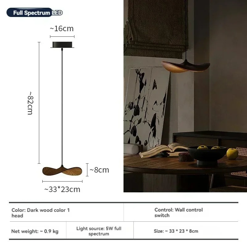 Japanese Wabi-sabi Style Retro Solid Wood Staircase Chandelier(WH-NC-156)