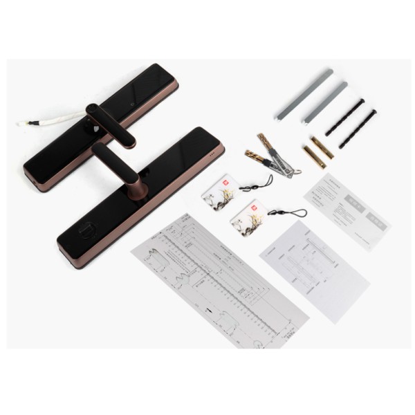 YAGU Smart Office Secure RFID Key Card Lock Digital Door Lock with Keyless Key Cylinder for Wood Doors for Hotel TTlock&TUYA
