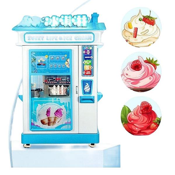 Convenient Outdoor Vending Solution Commerical Soft Ice Cream Machine for Busy