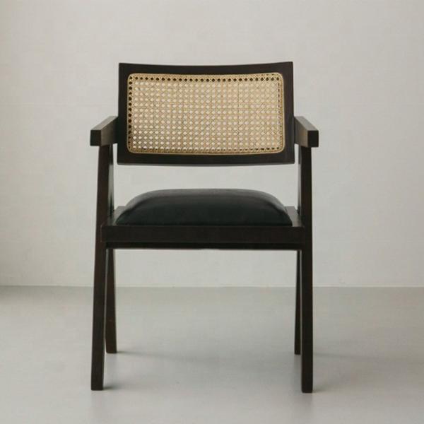 Specific Dining Chair Design Home Furniture Rattan Chair with Mail Packing and Upholstered Solid Wood
