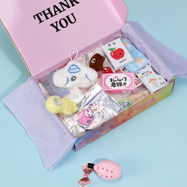 Embalaje industrial Caja de suscripción de papel corrugado personalizado para bebés niños niños