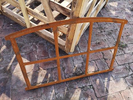 Stained Glass Antique Iron Window Arched Gothic Style H59xW88CM