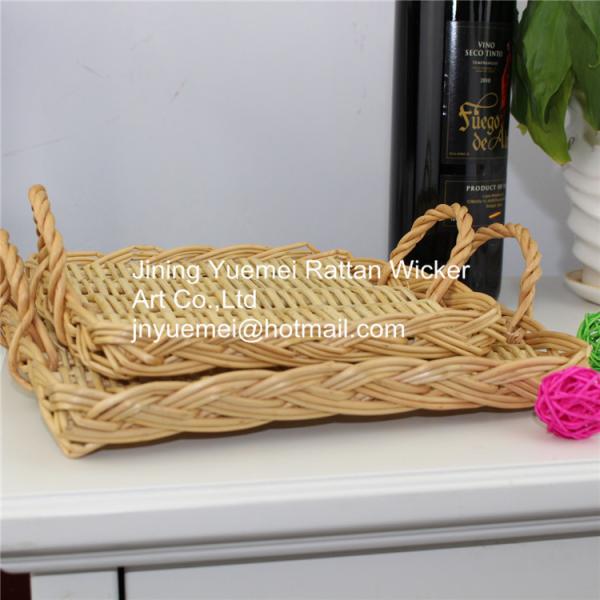 2016 wicker tray wicker pallet wicker fruit tray square shape with handle