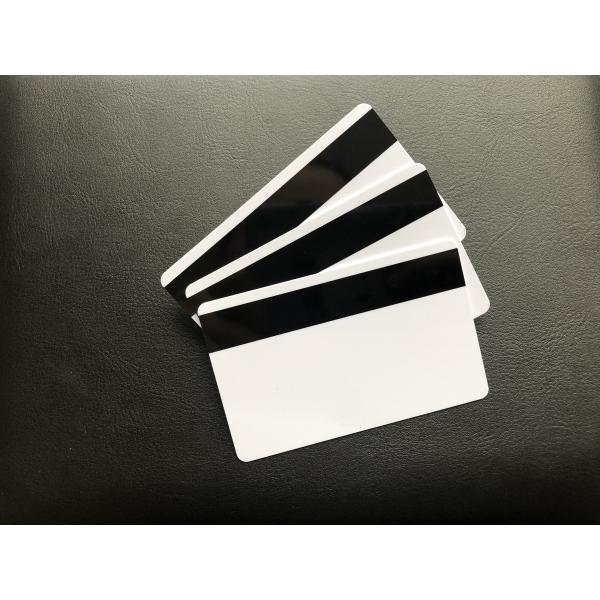 Blank White Glossy PVC Plastic Business Cards With Hico Magnetic 85.5x54x0.76mm