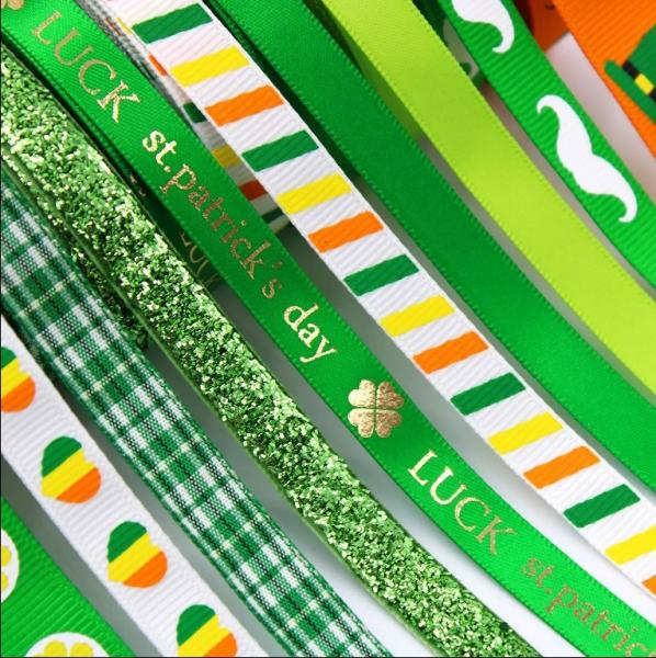 Imprimir fita de presente de Natal Decoração de papel Decoração de artesanato Festival de fio Grosgrain com fita satinada de arame