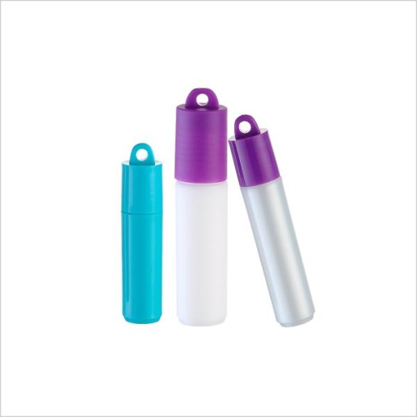 Mini Fancy Cylinder Clear Essential Oil Roller Bottles Stainless Steel Roller Eye Cream Perfume