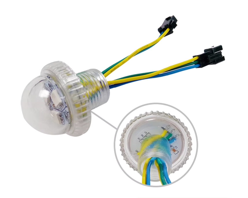 Waterproof 26mm Dc12v UCS1903/WS2811 Led Pixel Light Smart Control RGBIC Multi Color Amusement Park Decorative Lighting